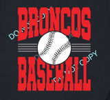 BRONCOS BASEBALL STRIPES