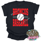 BRONCOS BASEBALL STRIPES