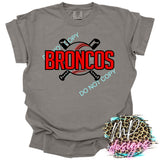 BRONCOS BASEBALL BATS