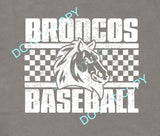 BRONCOS BASEBALL CHECKERED