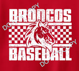BRONCOS BASEBALL CHECKERED