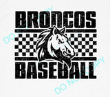 BRONCOS BASEBALL CHECKERED
