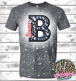 BRONCOS B FAUX RHINESTONE