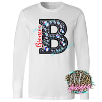 BRONCOS B FAUX RHINESTONE