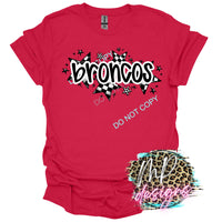 BRONCOS CHECKERED STARS
