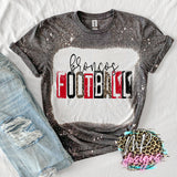 BRONCOS FOOTBALL GRUNGE RED T-SHIRT