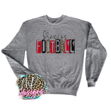 BRONCOS FOOTBALL GRUNGE RED LONG SLEEVE/SWEATSHIRT
