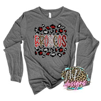 BRONCOS RED-SILVER LEOPARD LONG SLEEVE/SWEATSHIRT
