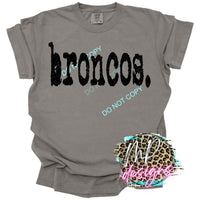 BRONCOS TYPOGRAPHY