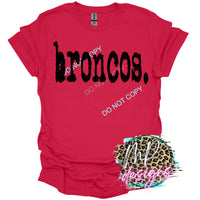 BRONCOS TYPOGRAPHY