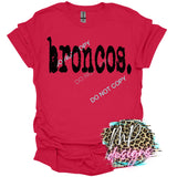 BRONCOS TYPOGRAPHY