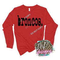 BRONCOS TYPOGRAPHY