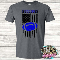BULLDOGS FLAG FOOTBALL ROYAL T-SHIRT