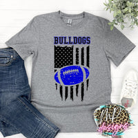 BULLDOGS FLAG FOOTBALL ROYAL T-SHIRT