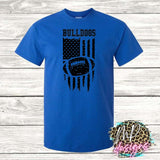 BULLDOGS FLAG FOOTBALL ROYAL T-SHIRT