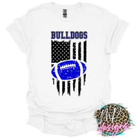 BULLDOGS FLAG FOOTBALL ROYAL T-SHIRT