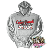 COLOR GUARD MOM RED LEOPARD LONG SLEEVE/SWEATSHIRT