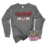 COLOR GUARD MOM RED LEOPARD LONG SLEEVE/SWEATSHIRT
