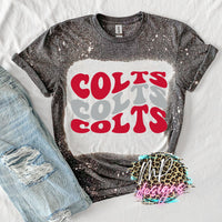 COLTS WAVY RETRO RED T-SHIRT