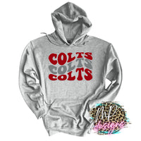 COLTS WAVY RETRO RED LONG SLEEVE/SWEATSHIRT