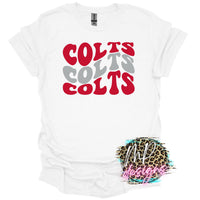 COLTS WAVY RETRO RED T-SHIRT