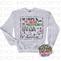 DASHER DANCER MASTERCARD & VISA