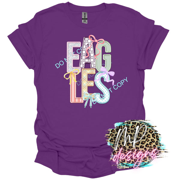 EAGLES FAUX EMBROIDERY