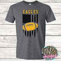 EAGLES FLAG FOOTBALL GOLD T-SHIRT