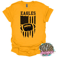 EAGLES FLAG FOOTBALL GOLD T-SHIRT