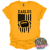EAGLES FLAG FOOTBALL GOLD T-SHIRT