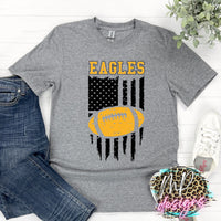 EAGLES FLAG FOOTBALL GOLD T-SHIRT