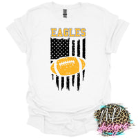 EAGLES FLAG FOOTBALL GOLD T-SHIRT