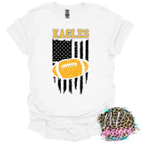 EAGLES FLAG FOOTBALL GOLD T-SHIRT