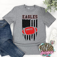 EAGLES FLAG FOOTBALL RED T-SHIRT
