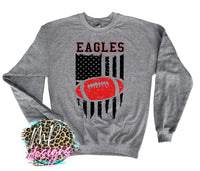EAGLES FLAG FOOTBALL RED LONG SLEEVE/SWEATSHIRT