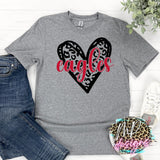 EAGLES HEART LEOPARD RED