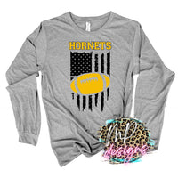 HORNETS FLAG FOOTBALL GOLD LONG SLEEVE/SWEATSHIRT