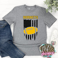 HORNETS FLAG FOOTBALL GOLD T-SHIRT