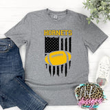 HORNETS FLAG FOOTBALL GOLD T-SHIRT