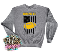 HORNETS FLAG FOOTBALL GOLD LONG SLEEVE/SWEATSHIRT