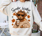 SWEATER WEATHER HIGHLAND COW