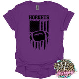 HORNETS FLAG FOOTBALL PURPLE T-SHIRT