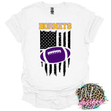HORNETS FLAG FOOTBALL PURPLE T-SHIRT