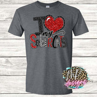 I LOVE MY SABERCATS RED T-SHIRT
