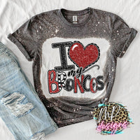 I LOVE MY BRONCOS RED T-SHIRT