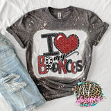 I LOVE MY BRONCOS RED T-SHIRT