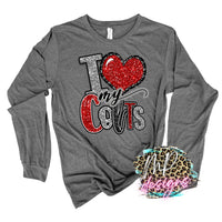 I LOVE MY COLTS RED LONG SLEEVE/SWEATSHIRT