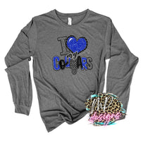 I LOVE MY COUGARS ROYAL LONG SLEEVE/SWEATSHIRT