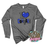 I LOVE MY COUGARS ROYAL LONG SLEEVE/SWEATSHIRT