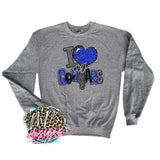I LOVE MY COUGARS ROYAL LONG SLEEVE/SWEATSHIRT
